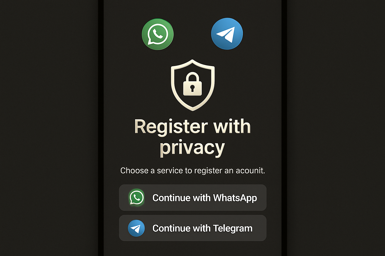 Whatsapp ve Telegram ile gizlilik odaklı kayıt ekranı